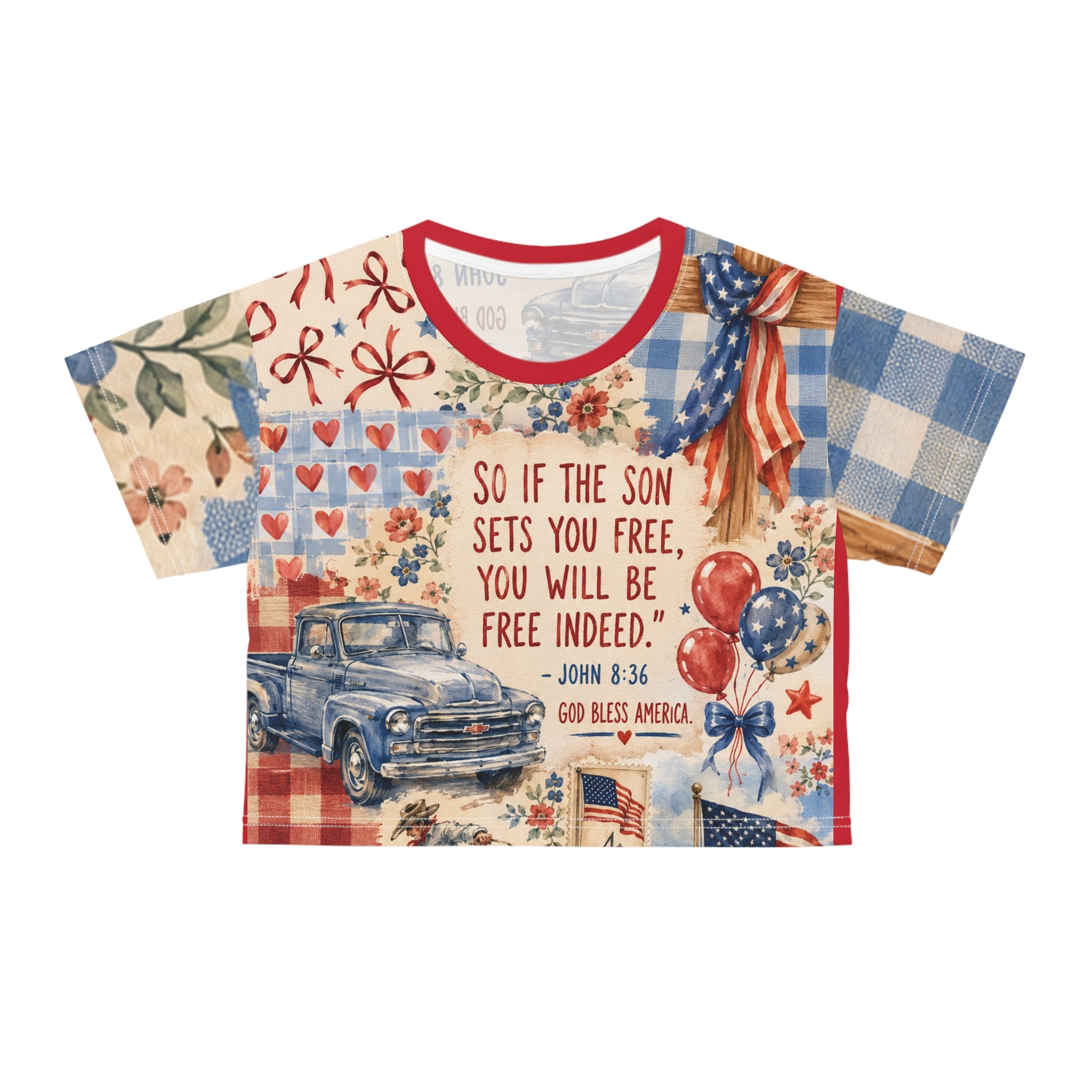 Fourth of July Crop Tee