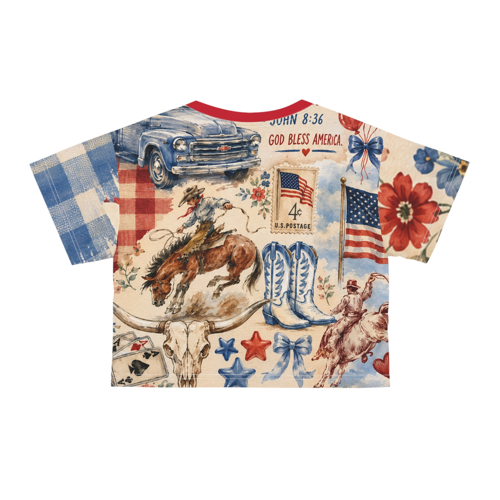 Fourth of July Crop Tee