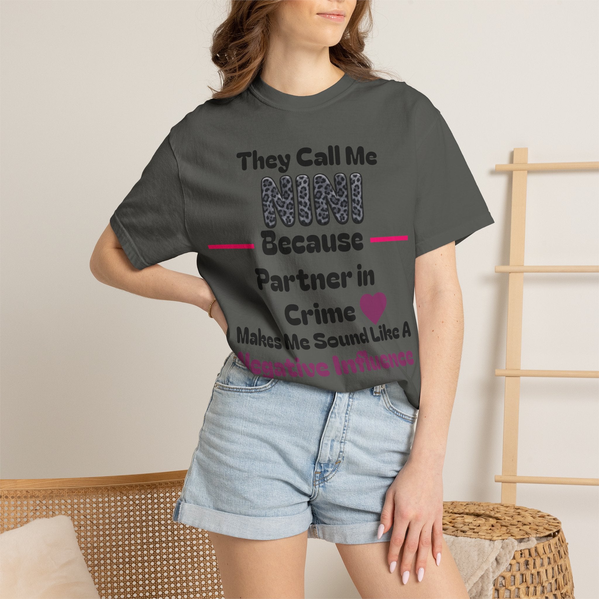 NINI Partner in Crime T-Shirt — Funny Grandma/Nini Gift