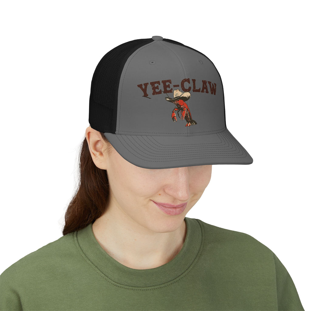 Yee-Claw Trucker Hat — Western Crawfish Snapback Cap
