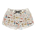 Patriotic Watercolor All-Over Print Women's Casual Shorts