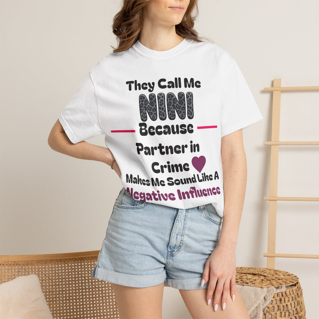 NINI Partner in Crime T-Shirt — Funny Grandma/Nini Gift