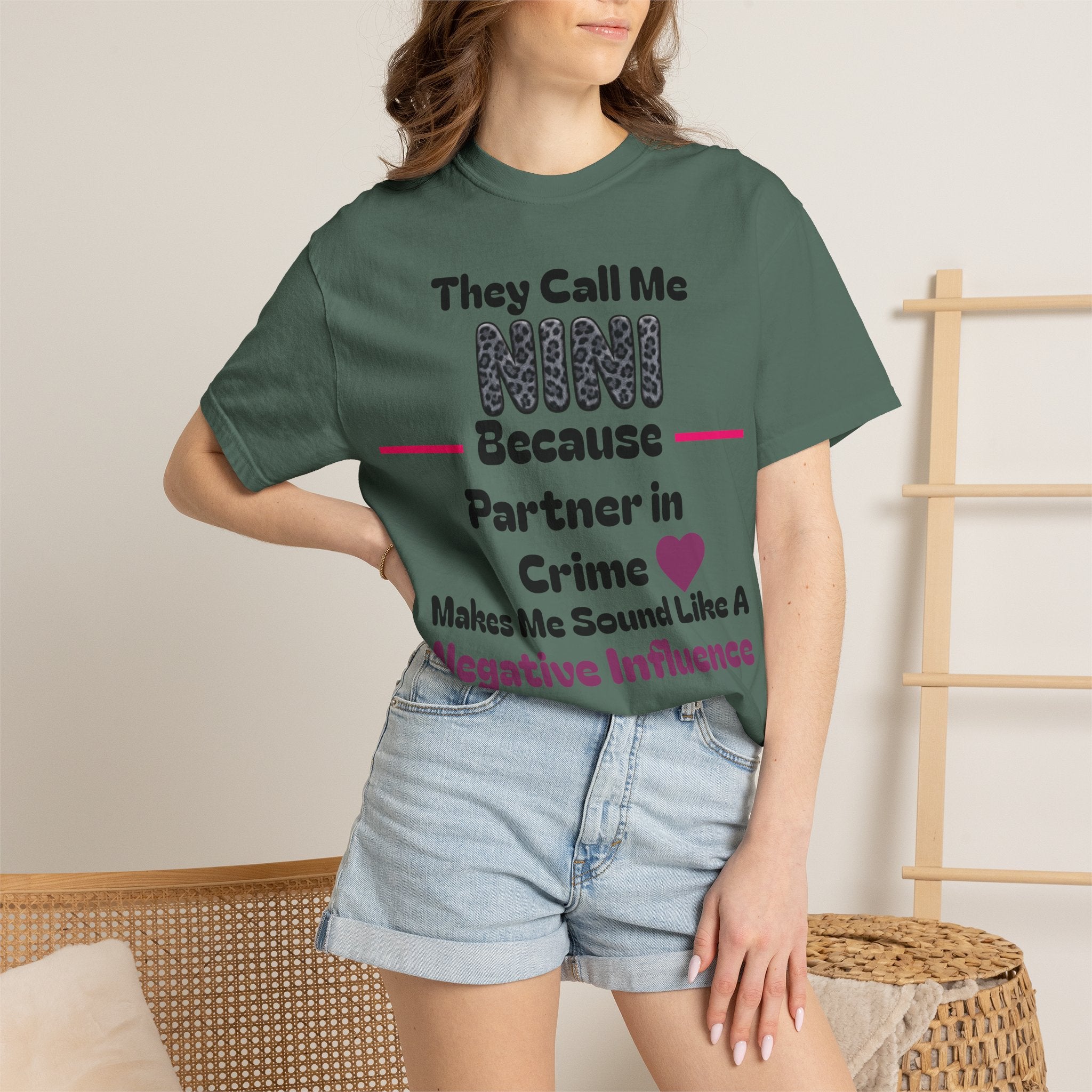 NINI Partner in Crime T-Shirt — Funny Grandma/Nini Gift