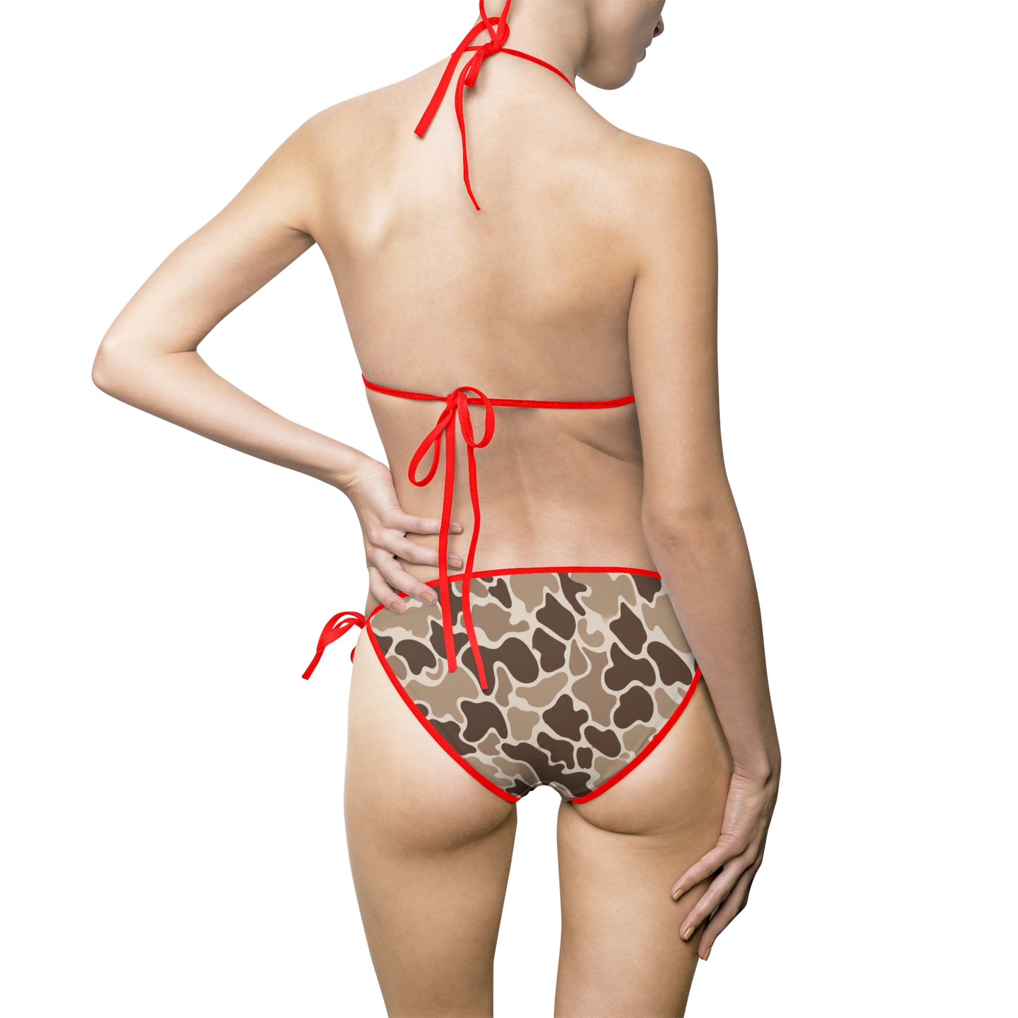 Leopard Print Tie-Side Bikini — Women's Animal Print Swimwear