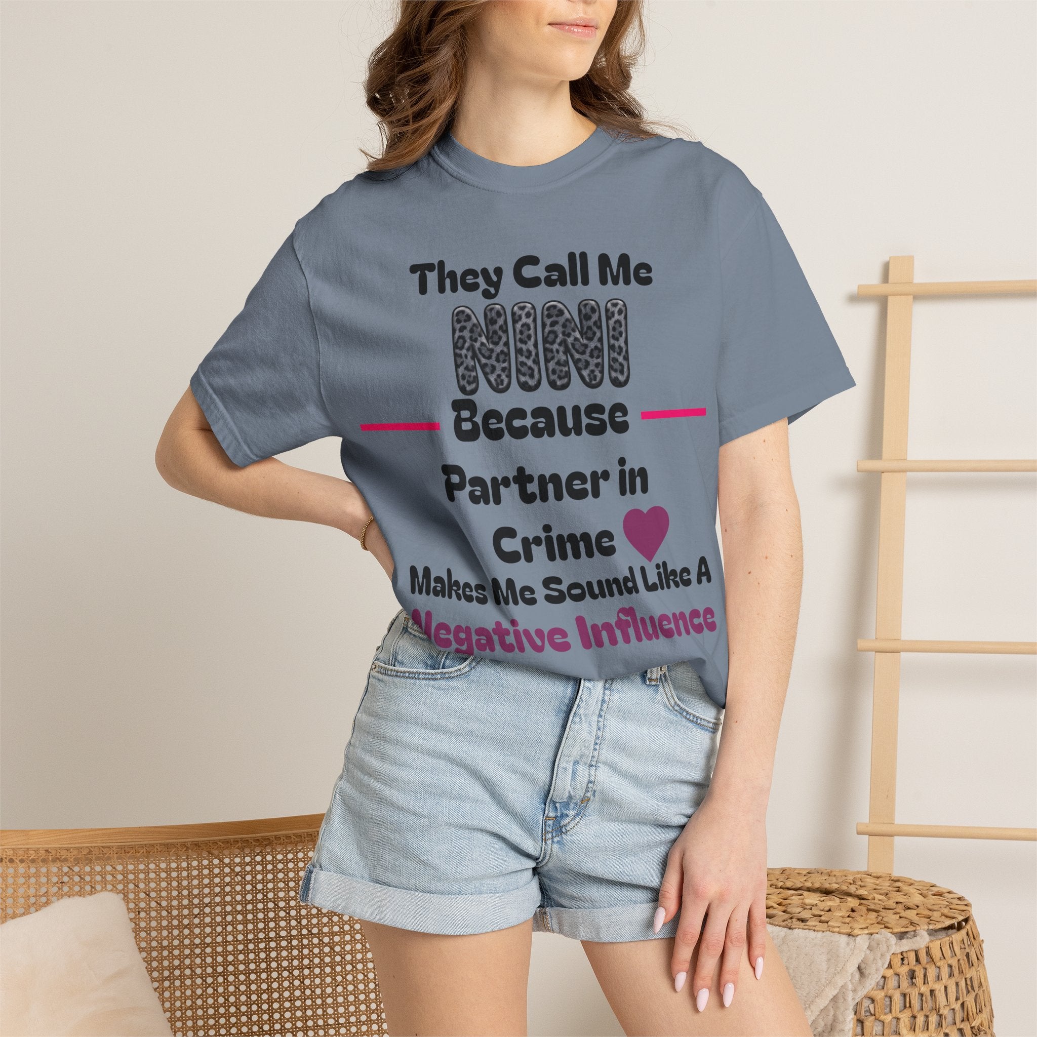 NINI Partner in Crime T-Shirt — Funny Grandma/Nini Gift
