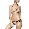 American Flag Tattoo Print Bikini — Women's Tie-Side Swimwear