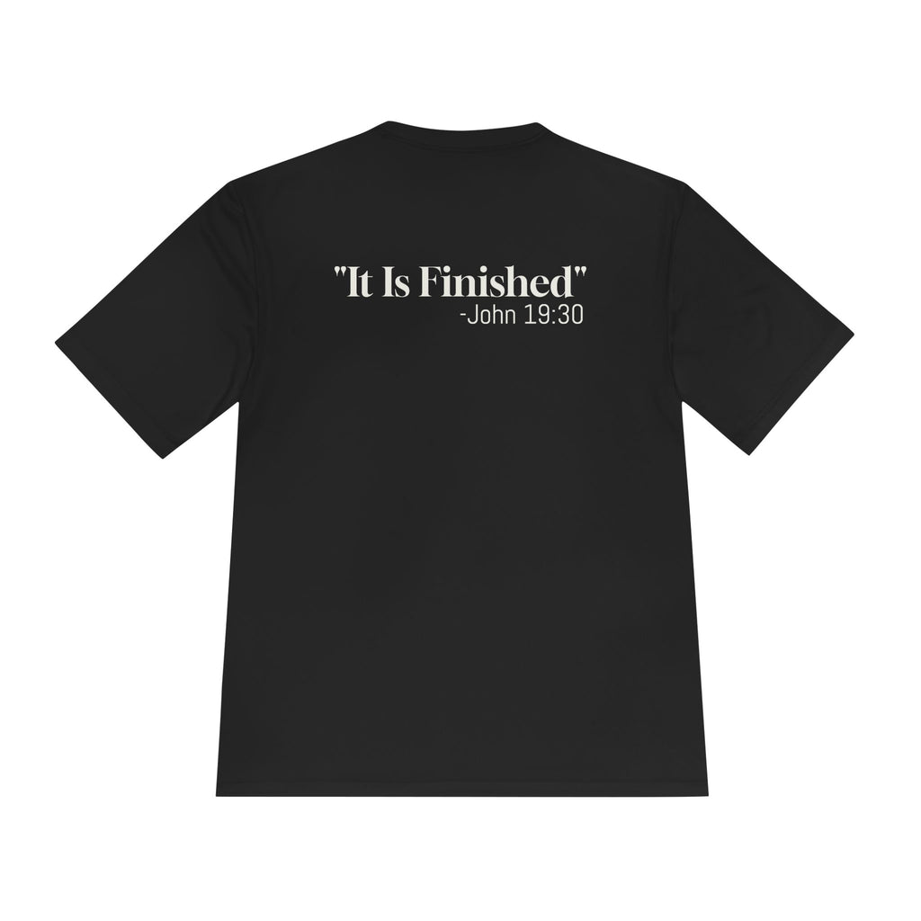 Christian Cross Tee — 'It Is Finished' John 19:30 Graphic Shirt