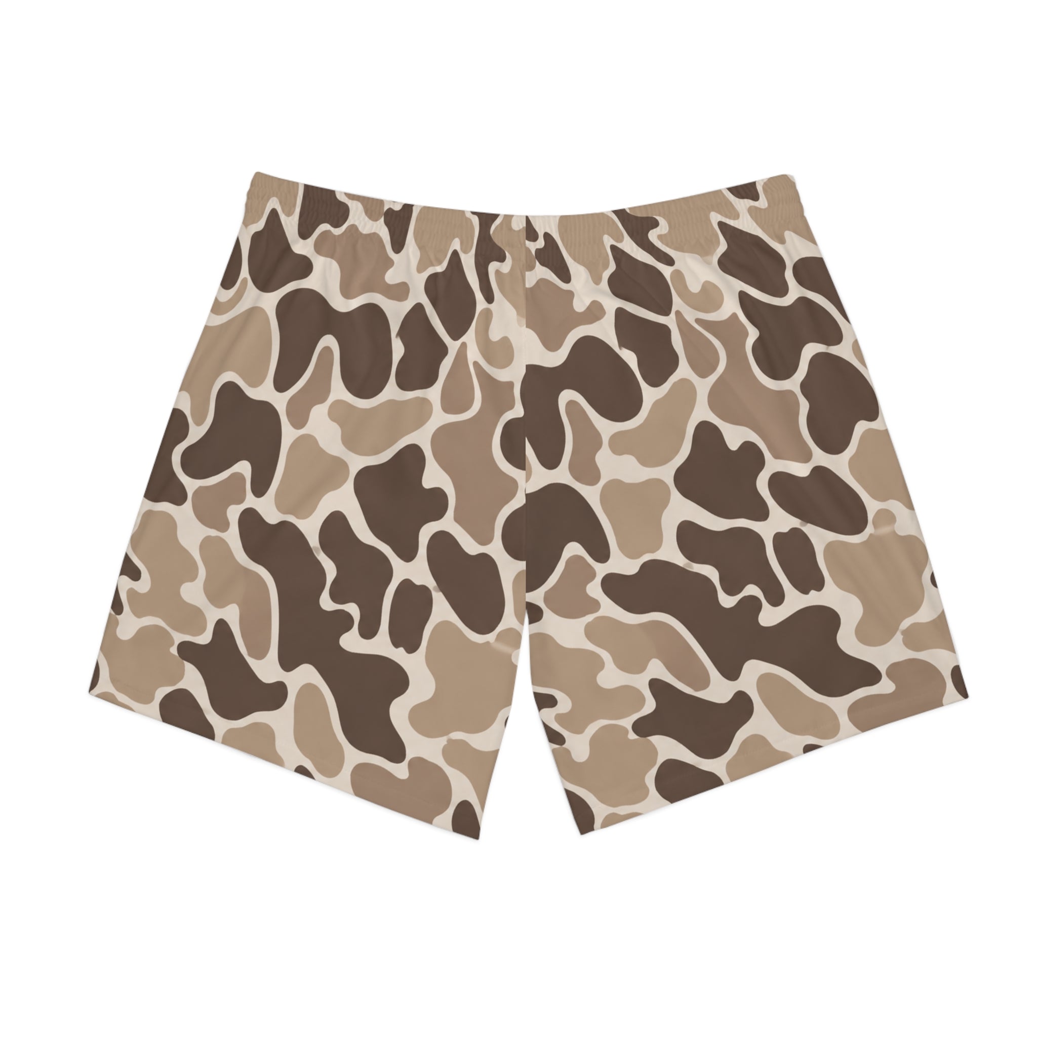 Desert Camo Beach Shorts — Men's Elastic Swim Trunks