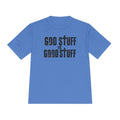 Christian Tee — "God Stuff Is Good Stuff" Psalm 34:8 Cross Graphic Moisture-Wicking Shirt