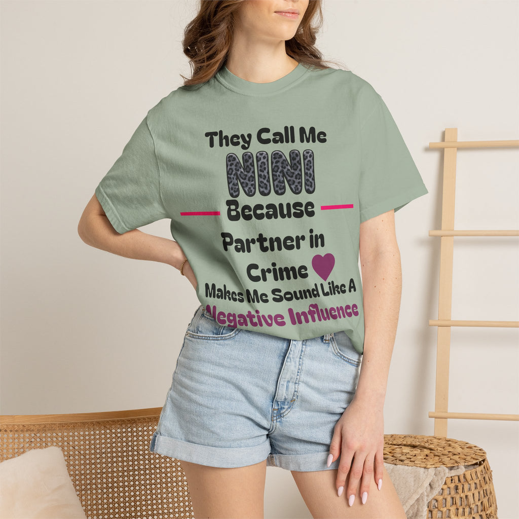 NINI Partner in Crime T-Shirt — Funny Grandma/Nini Gift