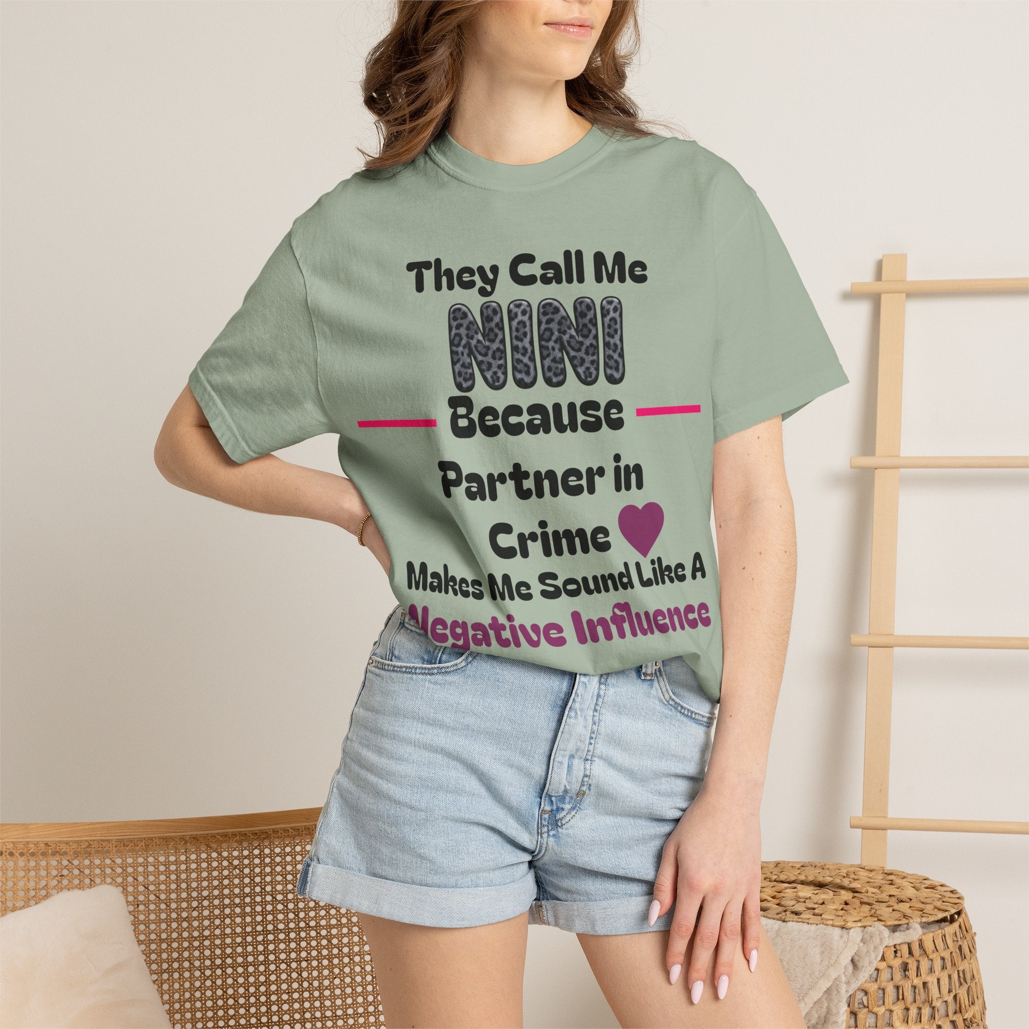 NINI Partner in Crime T-Shirt — Funny Grandma/Nini Gift
