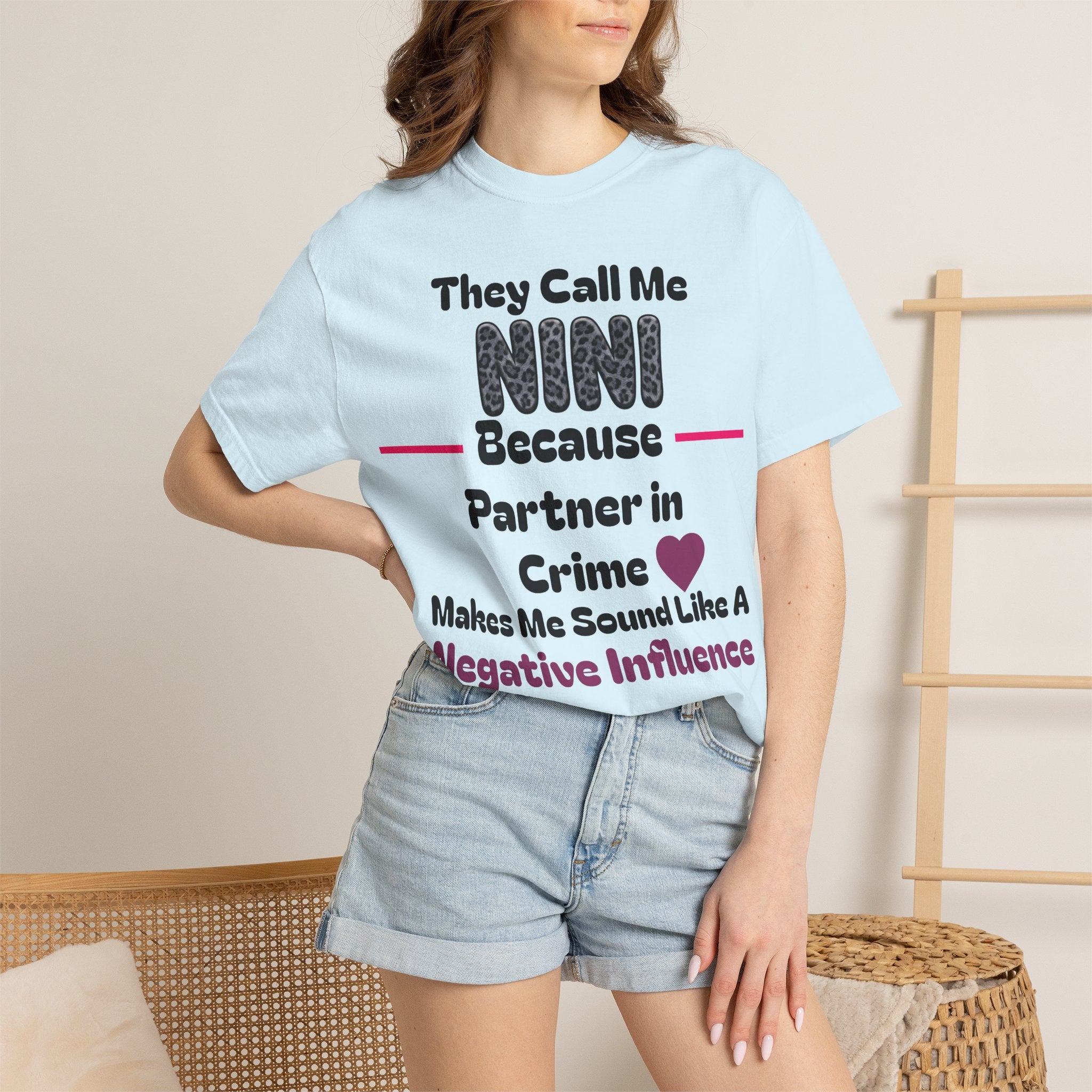 NINI Partner in Crime T-Shirt — Funny Grandma/Nini Gift