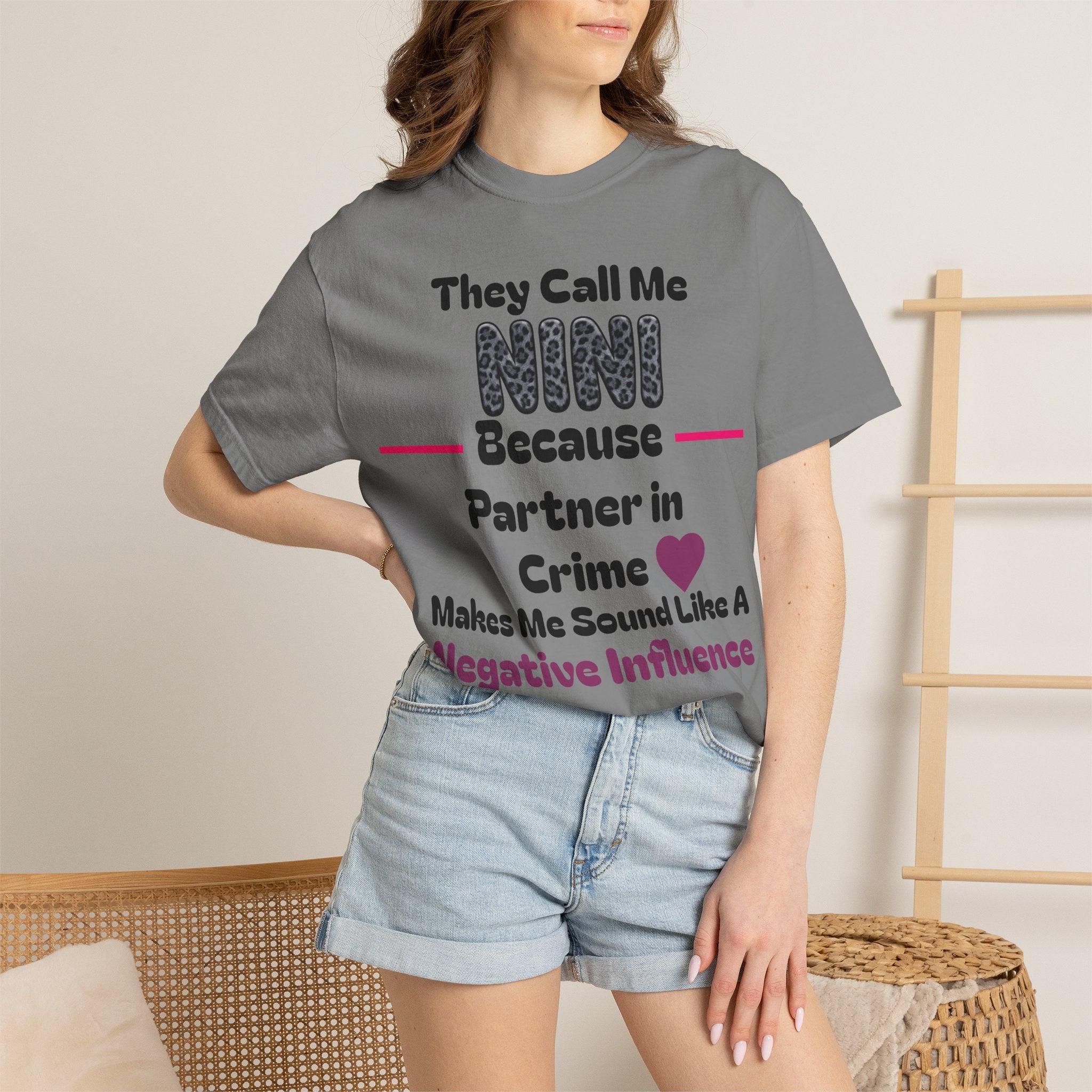 NINI Partner in Crime T-Shirt — Funny Grandma/Nini Gift