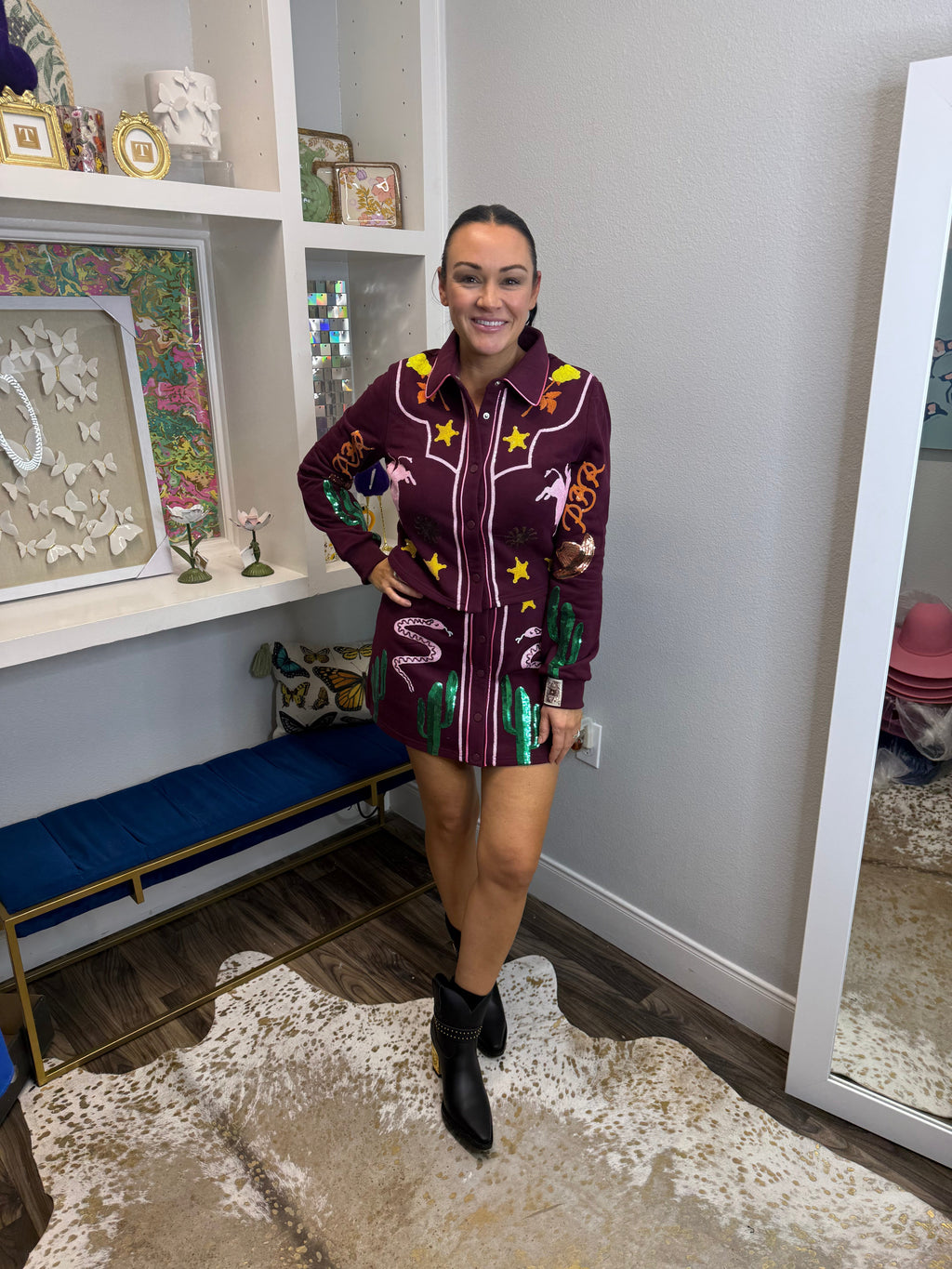 QOS LICENSED Maroon PBR Icon Skirt