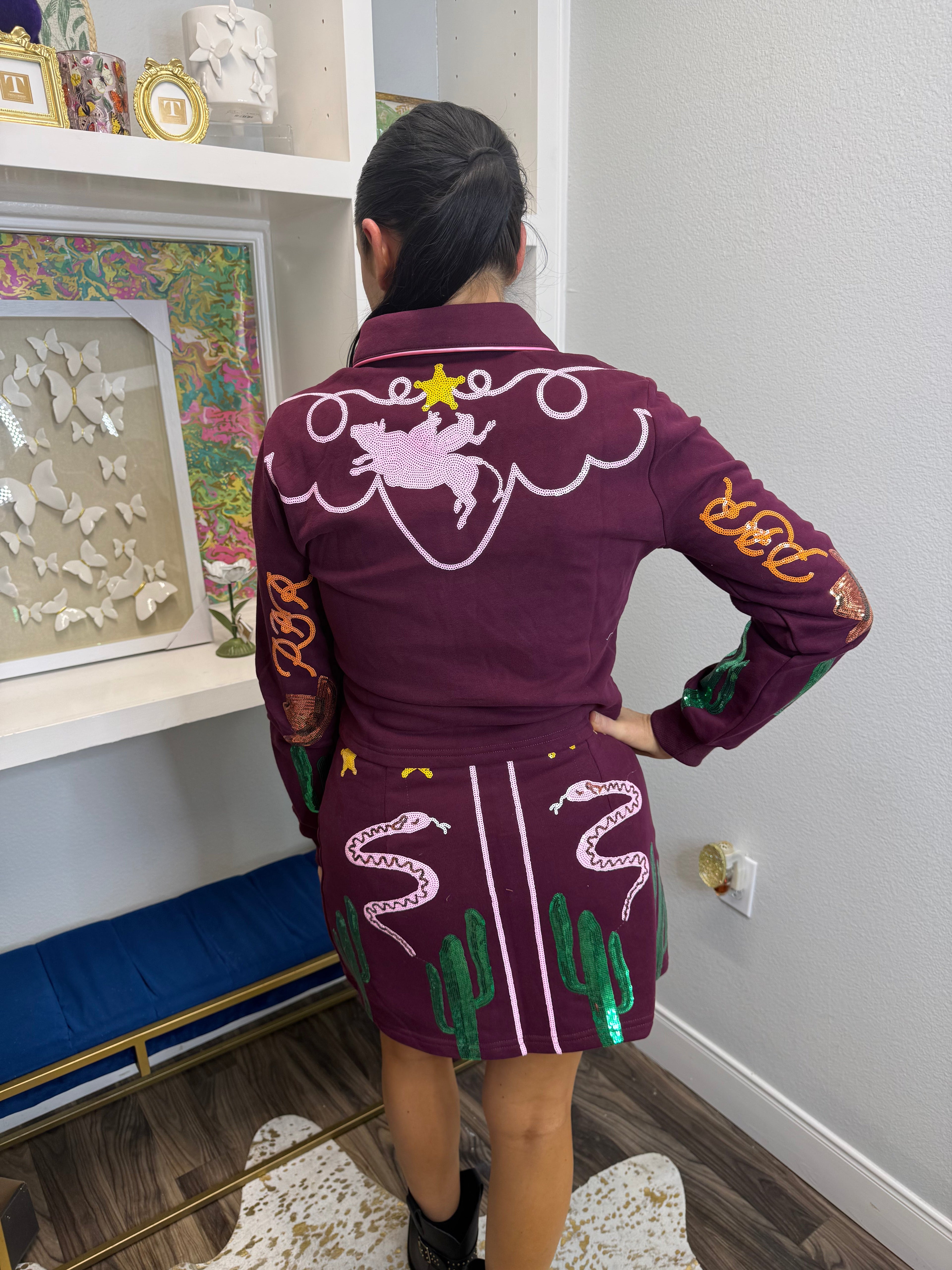 QOS LICENSED Maroon PBR Icon Skirt