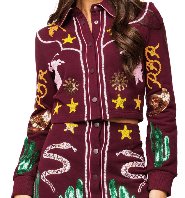 QOS LICENSED Maroon PBR Icon Skirt